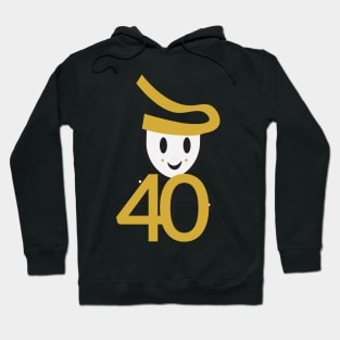 40th Birthday Cute Wine Glass Hoodie